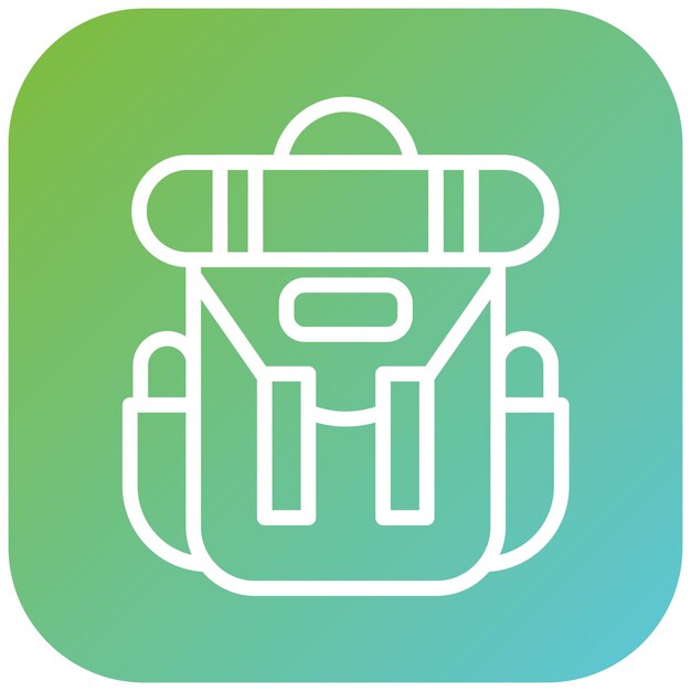 Diseño vectorial de estilo de icono de mochila