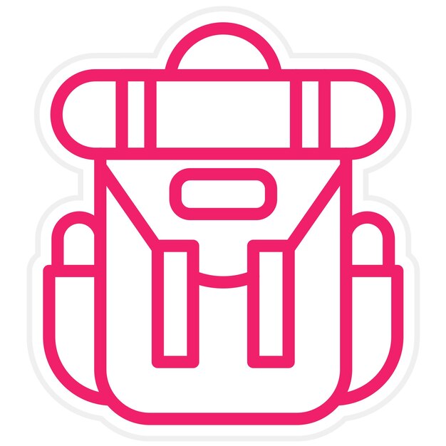 Diseño vectorial de estilo de icono de mochila