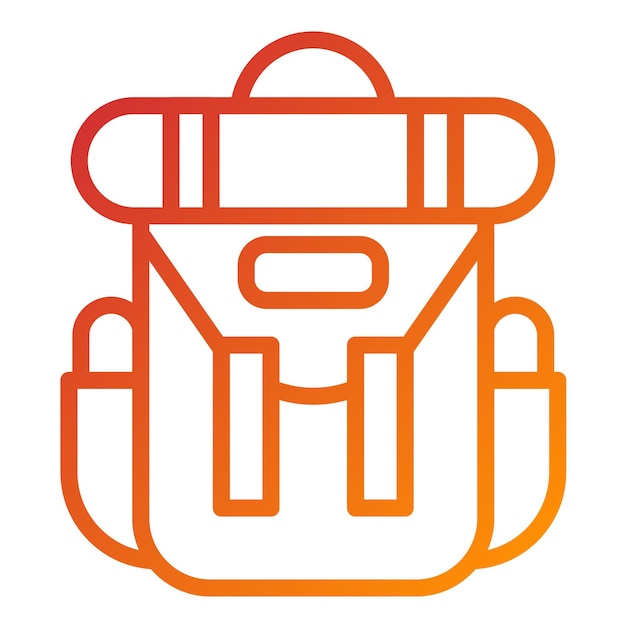 Diseño vectorial de estilo de icono de mochila