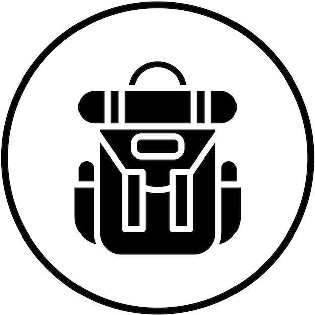 Diseño vectorial de estilo de icono de mochila