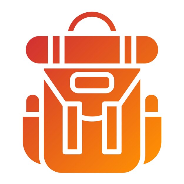 Diseño vectorial de estilo de icono de mochila