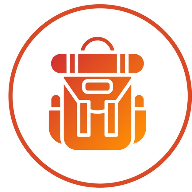 Diseño vectorial de estilo de icono de mochila