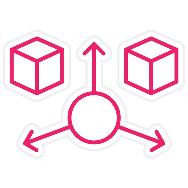 Diseño vectorial y estilo de icono de modelado 3D