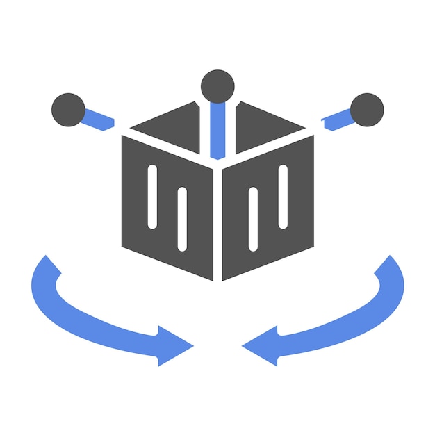 Diseño vectorial y estilo de icono de modelado 3D