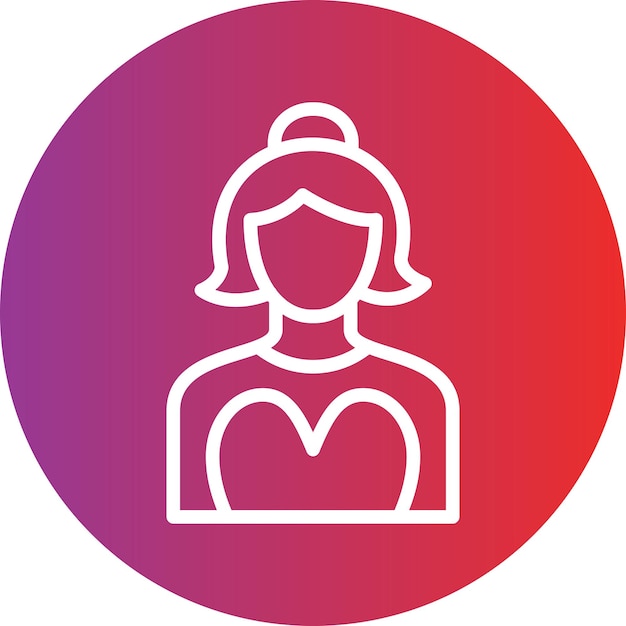 Diseño vectorial Estilo de icono de modelo femenino