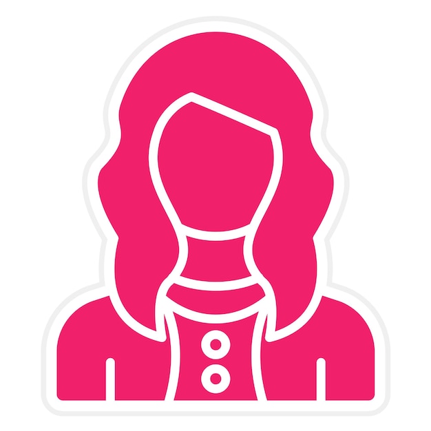Diseño vectorial Estilo de icono de modelo femenino