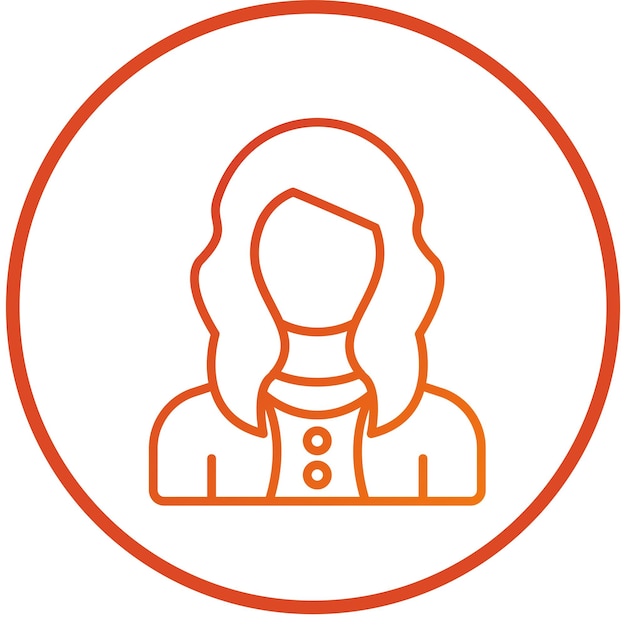 Diseño vectorial Estilo de icono de modelo femenino