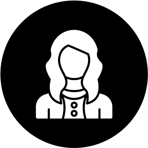 Diseño vectorial Estilo de icono de modelo femenino