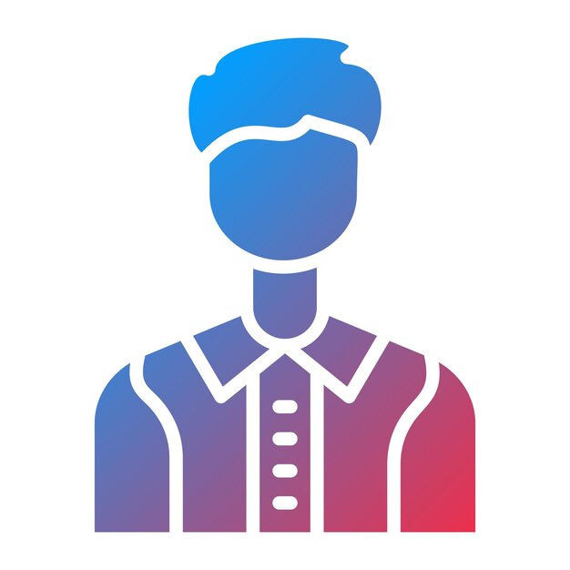 Diseño vectorial Estilo del ícono del modelo masculino