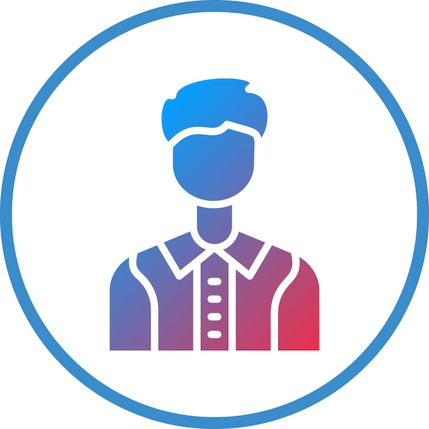 Diseño vectorial Estilo del ícono del modelo masculino