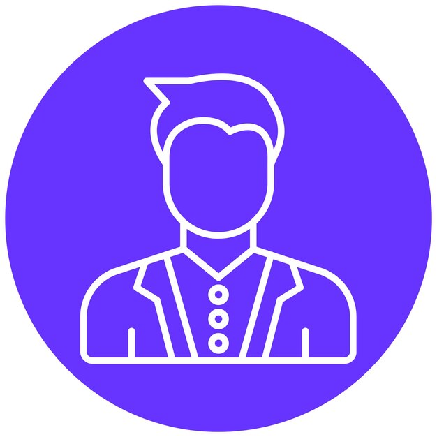 Diseño vectorial Estilo del ícono del modelo masculino