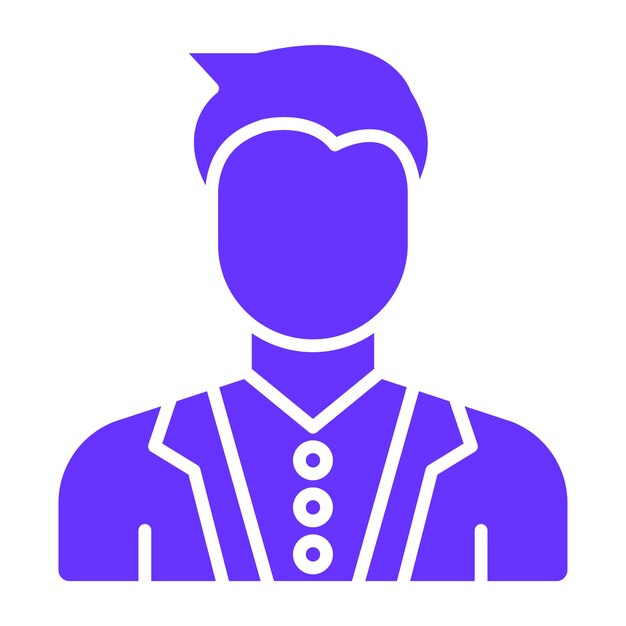 Diseño vectorial Estilo del ícono del modelo masculino