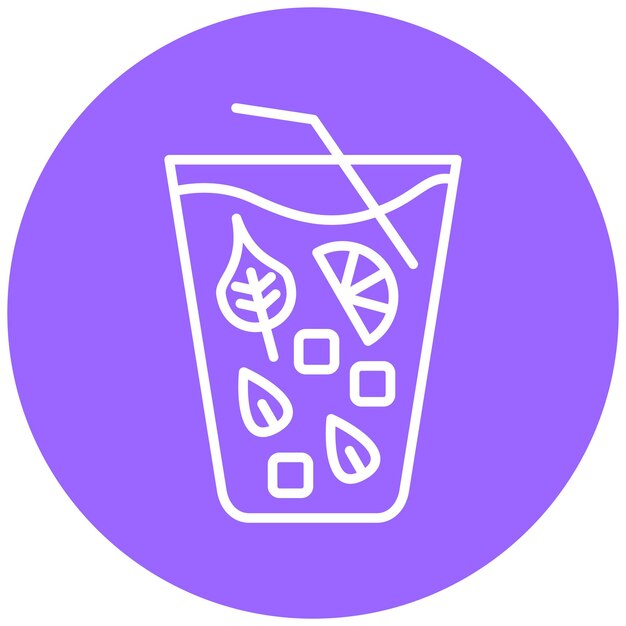 Diseño vectorial Estilo de icono Mojito