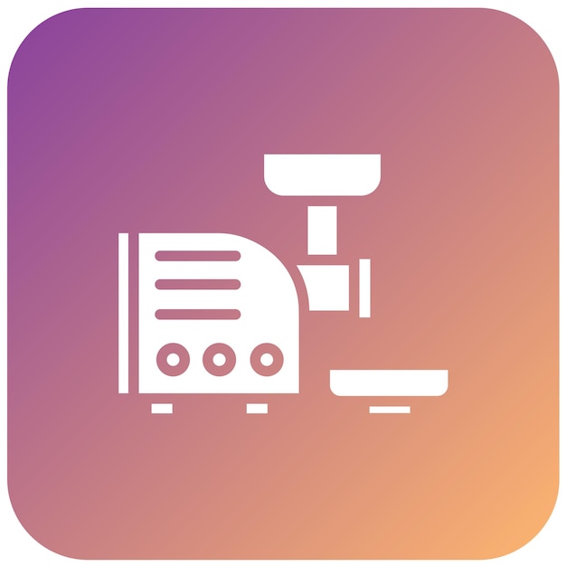 Diseño vectorial del estilo del icono del molinillo de carne