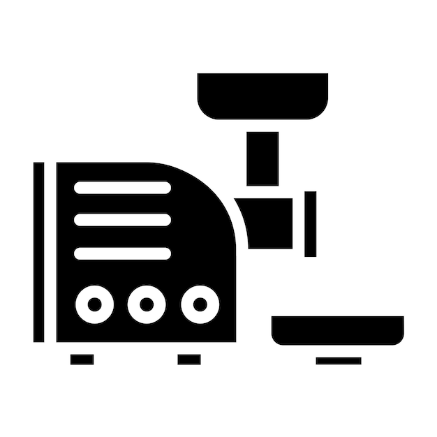 Diseño vectorial del estilo del icono del molinillo de carne