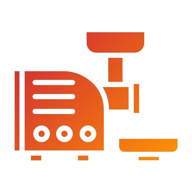 Diseño vectorial del estilo del icono del molinillo de carne