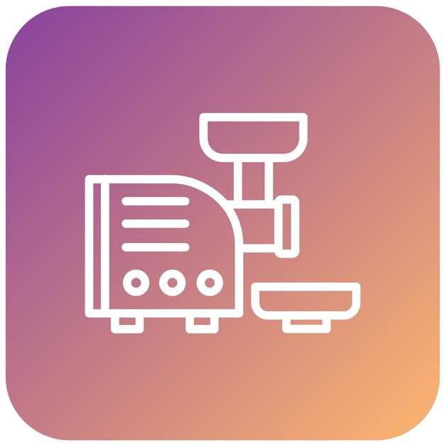 Diseño vectorial del estilo del icono del molinillo de carne