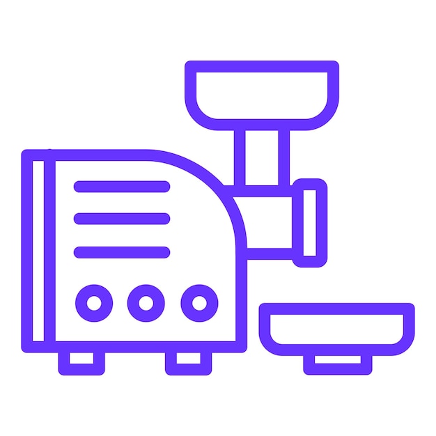 Diseño vectorial del estilo del icono del molinillo de carne