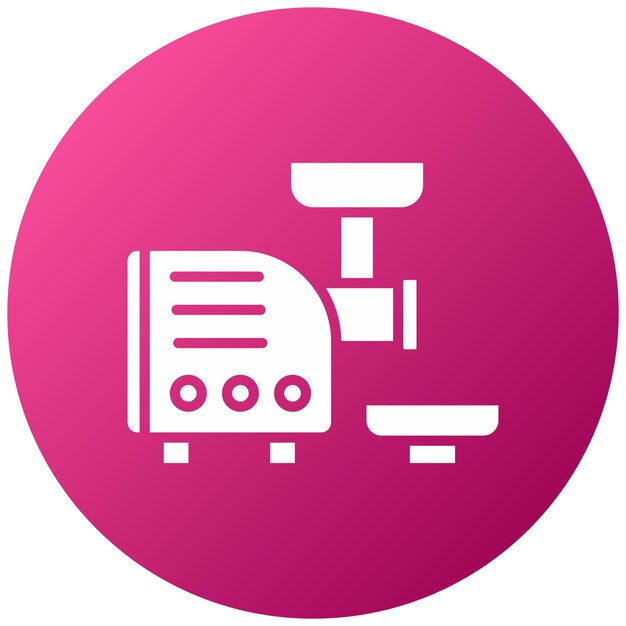 Diseño vectorial del estilo del icono del molinillo de carne
