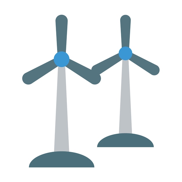 Diseño vectorial Estilo del icono de los molinos de viento