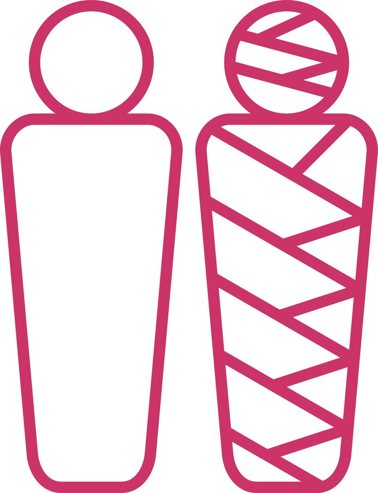 Vector diseño vectorial de estilo de icono de momia