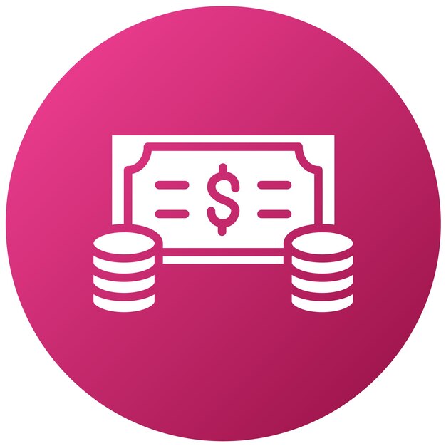 Diseño vectorial Estilo del icono de la moneda de pago