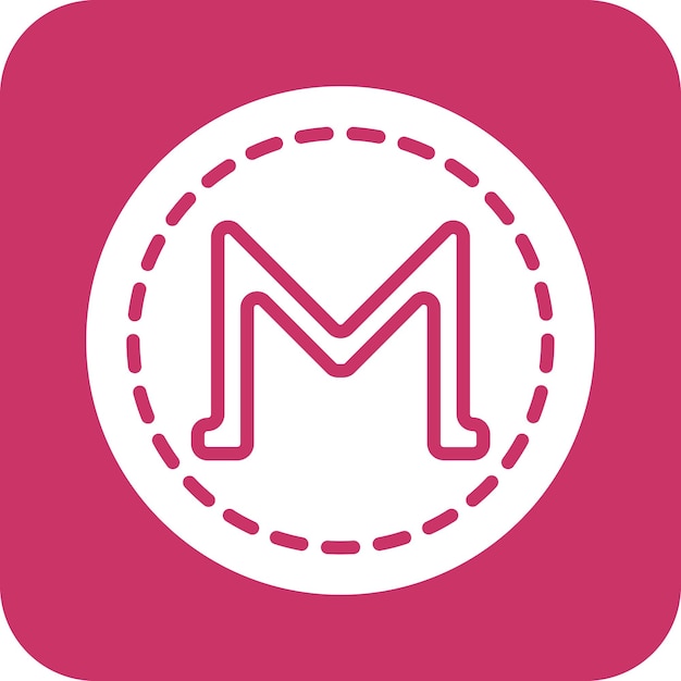 Diseño vectorial Estilo del icono de Monero