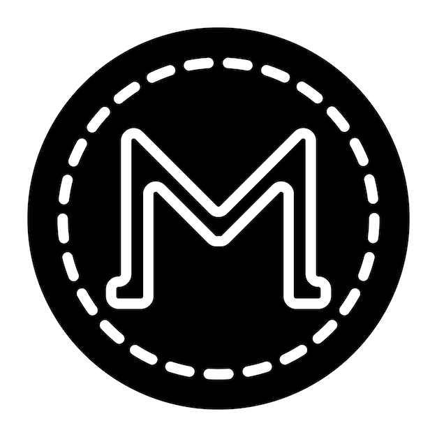 Diseño vectorial Estilo del icono de Monero