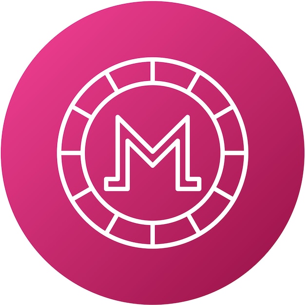 Diseño vectorial Estilo del icono de Monero