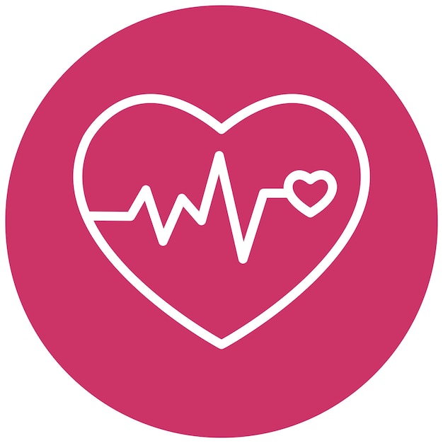 Diseño vectorial Estilo del icono del monitor cardíaco