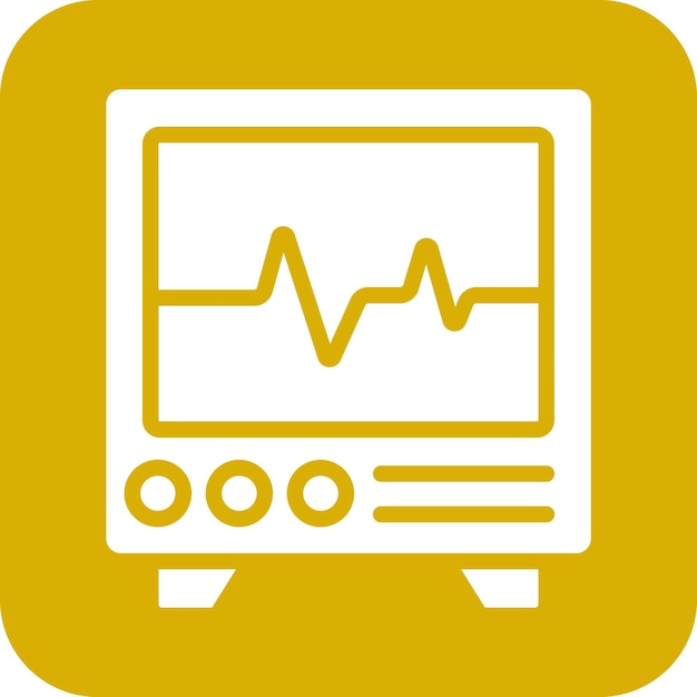 Diseño vectorial Estilo del icono de monitoreo cardíaco