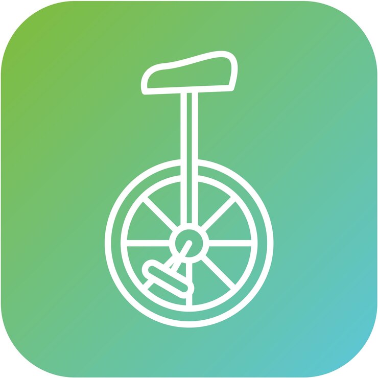 Vector diseño vectorial estilo del icono del monociclo