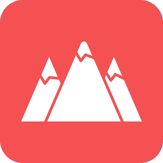 Diseño vectorial de estilo de icono de montaña