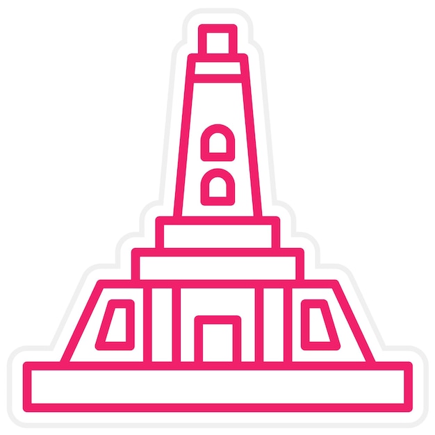 Diseño vectorial Estilo de icono del monumento de Nueva Zelanda