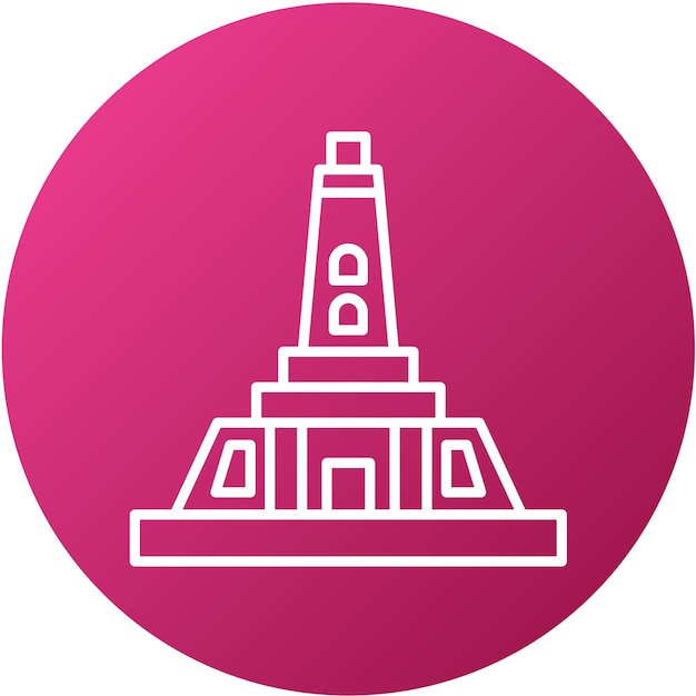 Diseño vectorial Estilo de icono del monumento de Nueva Zelanda