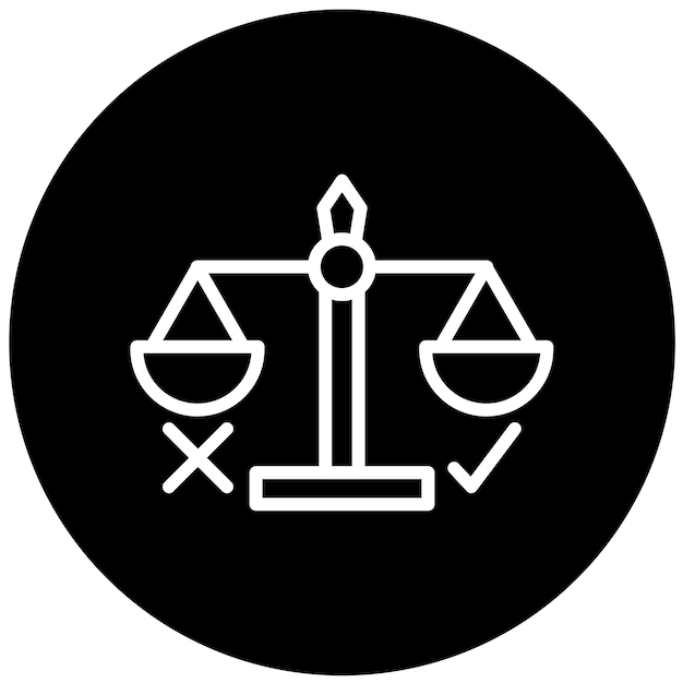 Diseño vectorial Estilo del icono de moralidad