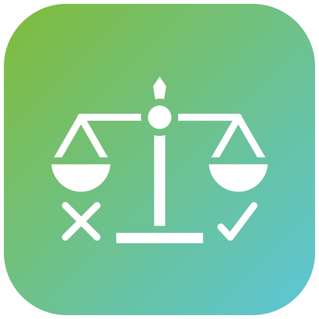 Diseño vectorial Estilo del icono de moralidad