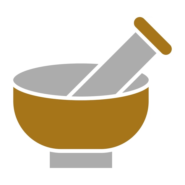 Diseño vectorial Estilo de icono de mortero y pestillo