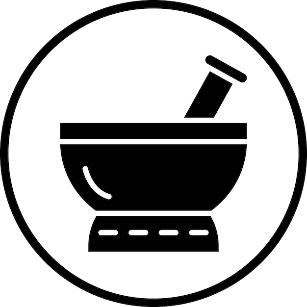 Diseño vectorial Estilo de icono de mortero