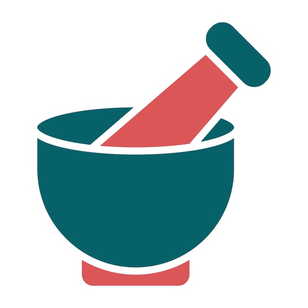 Diseño vectorial Estilo de icono de mortero