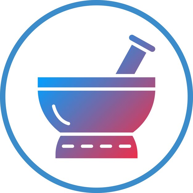 Diseño vectorial Estilo de icono de mortero