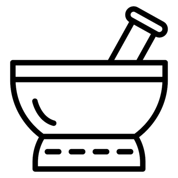 Diseño vectorial Estilo de icono de mortero