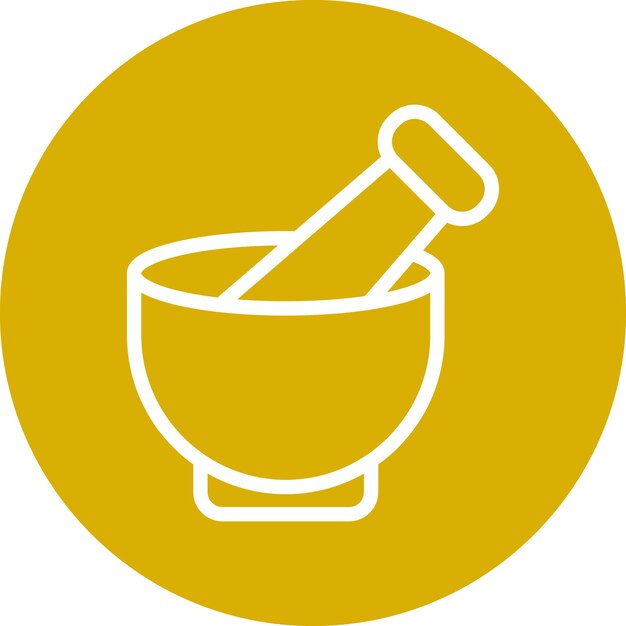 Diseño vectorial Estilo de icono de mortero