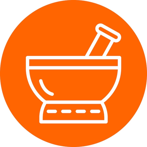 Diseño vectorial Estilo de icono de mortero
