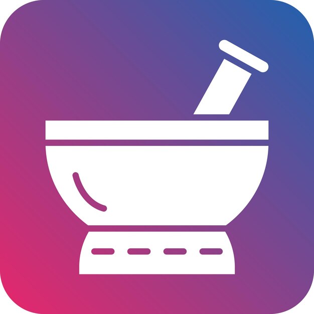 Diseño vectorial Estilo de icono de mortero