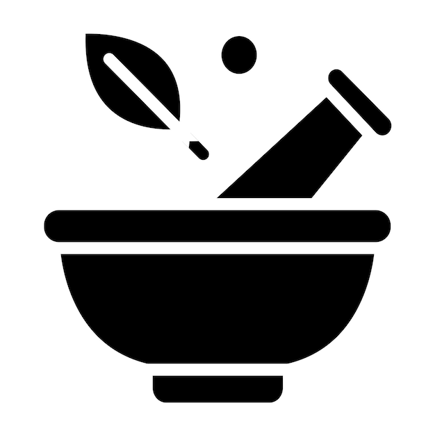 Diseño vectorial Estilo de icono de mortero