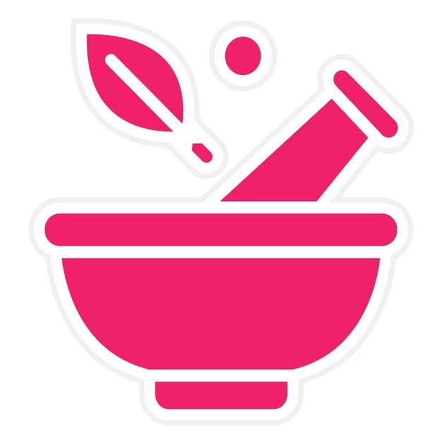 Diseño vectorial Estilo de icono de mortero