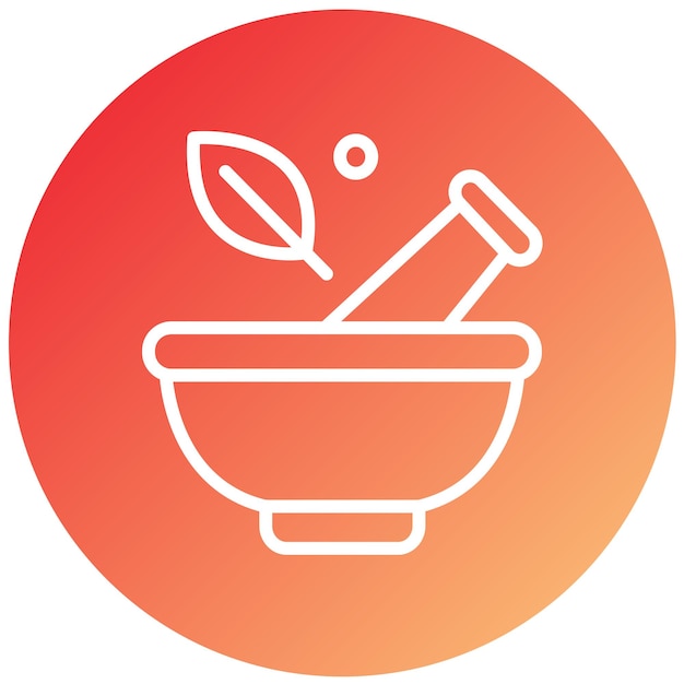 Diseño vectorial Estilo de icono de mortero