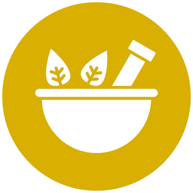 Diseño vectorial Estilo de icono de mortero