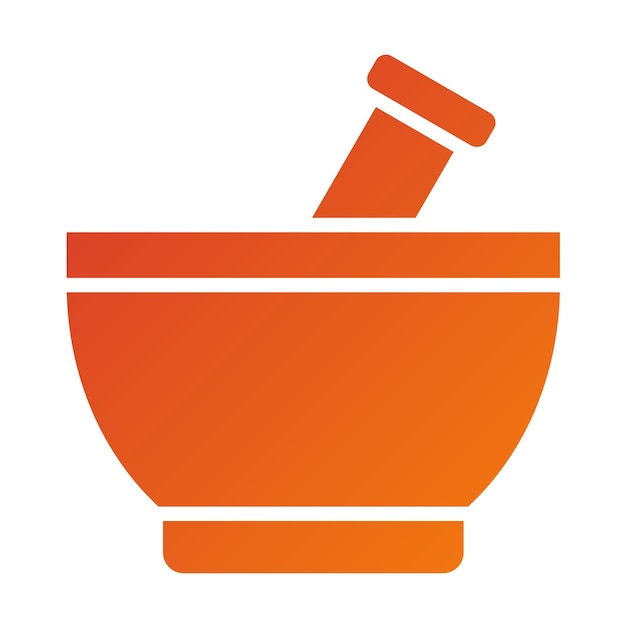 Diseño vectorial Estilo de icono de mortero